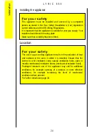 Preview for 24 page of Parkinson Cowan Lyric 55V Operating And Installation Instructions