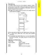 Preview for 25 page of Parkinson Cowan Lyric 55V Operating And Installation Instructions