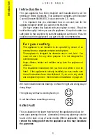 Preview for 2 page of Parkinson Cowan Lyric 55V1 Operating And Installation Instructions