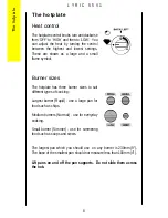 Preview for 8 page of Parkinson Cowan Lyric 55V1 Operating And Installation Instructions