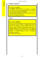 Preview for 24 page of Parkinson Cowan Lyric 55V1 Operating And Installation Instructions