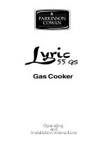 Parkinson Cowan Lyric L55GSWN Operating And Installation Instructions предпросмотр