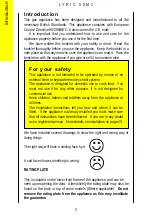 Preview for 2 page of Parkinson Cowan LYRIC L55M1WN Operating And Installation Instructions