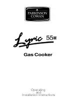 Parkinson Cowan Lyric L55MWN Operating And Installation Instructions preview