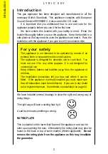 Preview for 2 page of Parkinson Cowan Lyric L55VWN Operating And Installation Instructions