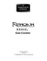 Parkinson Cowan Renown RG50GL Operating And Installation Instructions preview