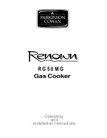 Parkinson Cowan Renown RG50MG Operating And Installation Instructions preview