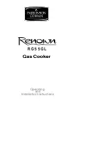 Preview for 1 page of Parkinson Cowan Renown RG55GLWN Operating And Installation Instructions