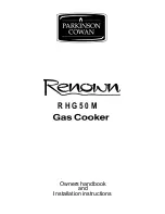 Preview for 1 page of Parkinson Cowan Renown RHG50M Owners Handbook And Installation Instructions