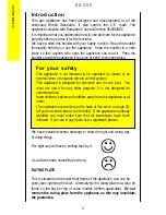 Preview for 2 page of Parkinson Cowan SG 305 Operating And Installation Instructions