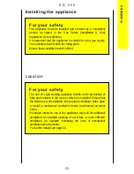 Preview for 23 page of Parkinson Cowan SG 305 Operating And Installation Instructions