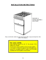 Preview for 30 page of Parkinson Cowan SG 305 Operating And Installation Instructions