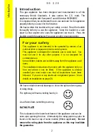 Preview for 2 page of Parkinson Cowan SG 320 Operating And Installation Instructions