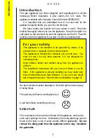 Предварительный просмотр 2 страницы Parkinson Cowan SG 550 Operating And Installation Instructions