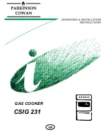 Preview for 1 page of Parkinson Cowan SIG 233 Operating & Installation Instructions Manual