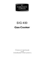 Parkinson Cowan SIG 400 Owner'S Handbook Manual preview