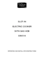 Предварительный просмотр 1 страницы Parkinson Cowan SIM 514 Operating And Installation Instructions