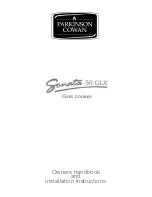 Parkinson Cowan Sonata 50 GLX Owners Handbook And Installation Instructions preview