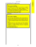 Preview for 29 page of Parkinson Cowan U25062 SG 332 Operating And Installation Instructions