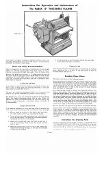 Preview for 2 page of Parks 12 Operating Instructions And Parts List