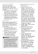 Preview for 41 page of Parkside Performance 289755 Operation And Safety Notes