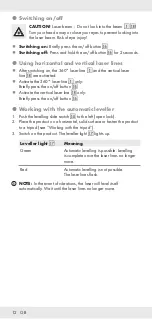 Preview for 12 page of Parkside Performance PKLLP 360 B2 Operation And Safety Notes