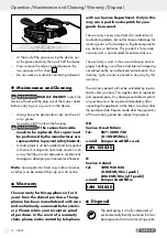 Предварительный просмотр 12 страницы Parkside 102830 Operation And Safety Notes