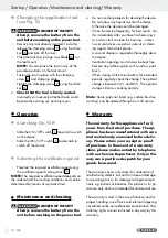 Предварительный просмотр 12 страницы Parkside 104027 Operation And Safety Notes