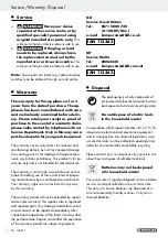 Предварительный просмотр 58 страницы Parkside 113362 Operation And Safety Notes