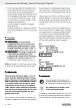 Preview for 42 page of Parkside 270411 Operation And Safety Notes