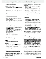 Предварительный просмотр 10 страницы Parkside 273474 Operation And Safety Notes