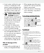 Preview for 19 page of Parkside 282463 Operation And Safety Notes