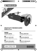 Предварительный просмотр 1 страницы Parkside 292193 Operation And Safety Notes