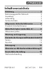 Preview for 5 page of Parkside 302268 Operating Instructions Manual