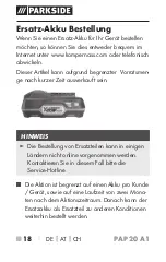 Preview for 22 page of Parkside 302268 Operating Instructions Manual