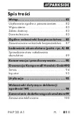 Preview for 85 page of Parkside 302268 Operating Instructions Manual