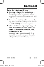 Preview for 11 page of Parkside 302787 Operating Instructions Manual