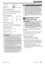 Preview for 49 page of Parkside 306438 Translation Of The Original Instructions