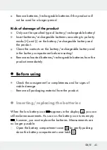 Preview for 43 page of Parkside 309823 Operation And Safety Notes