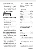 Предварительный просмотр 57 страницы Parkside 315340 Operating And Safety Instructions Manual