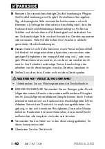 Preview for 43 page of Parkside 315475 Translation Of The Original Instructions