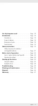 Preview for 17 page of Parkside 316730_1904 Operation And Safety Notes