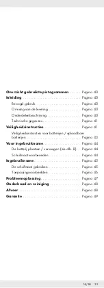 Preview for 39 page of Parkside 316730_1904 Operation And Safety Notes