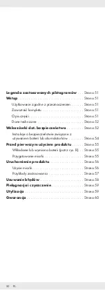 Preview for 50 page of Parkside 316730_1904 Operation And Safety Notes