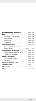 Preview for 61 page of Parkside 316730_1904 Operation And Safety Notes