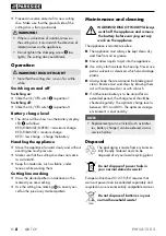 Preview for 12 page of Parkside 322437 1901 Translation Of The Original Instructions