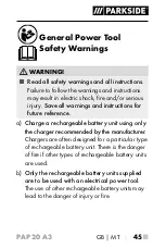 Предварительный просмотр 50 страницы Parkside 326390-1904 Operating Instructions Manual