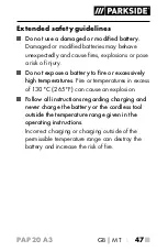 Предварительный просмотр 52 страницы Parkside 326390-1904 Operating Instructions Manual