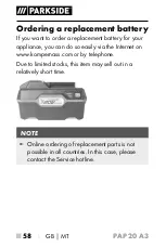 Предварительный просмотр 63 страницы Parkside 326390-1904 Operating Instructions Manual
