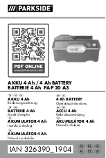 Parkside 326390 1904 Operating Instructions Manual preview